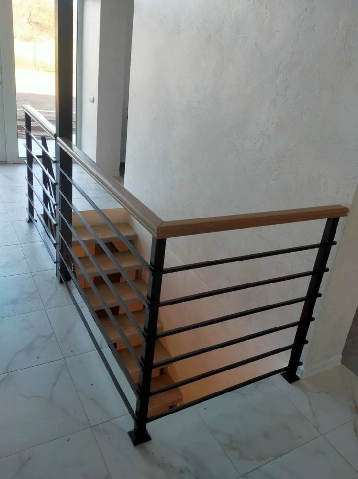 Wrought iron spiral staircase