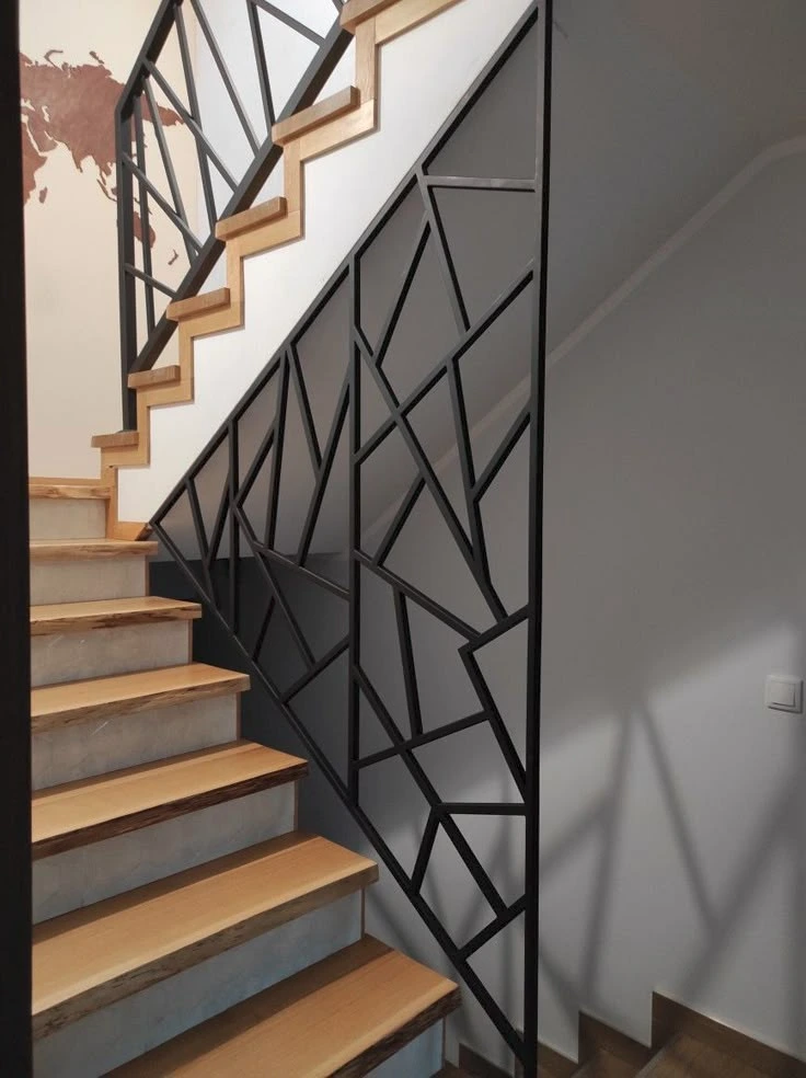 Wrought iron spiral staircase