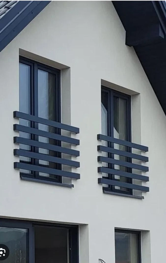 Modern geometric window grille
