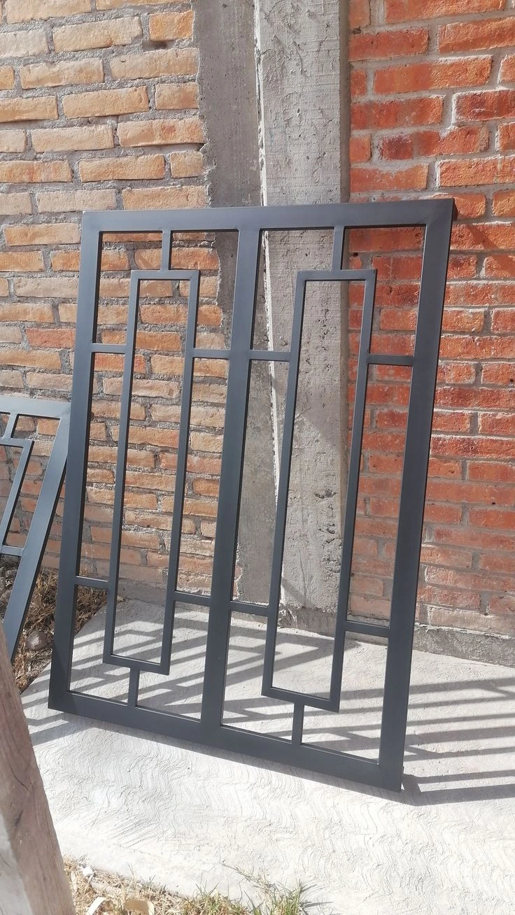 Modern geometric window grille